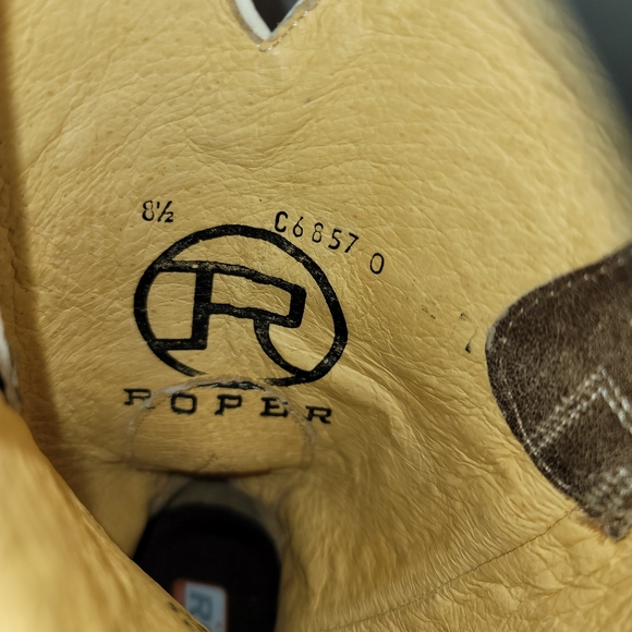 New NWOT Roper Women's Distressed Brown & Purple Leather Square Toe Boots Sz 8.5 - Picture 11 of 16